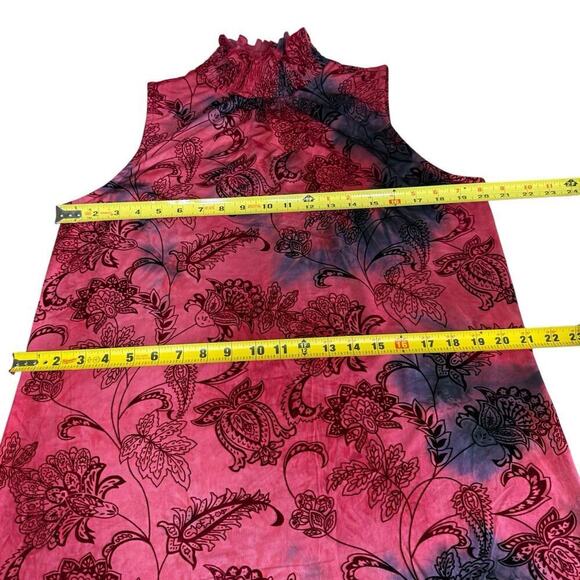 Shannon Ford New York Burnout Velvet Red Stretch L Office siren Romanticgoth - Picture 6 of 7